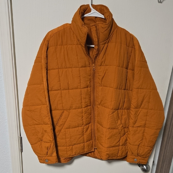 Orange Quilted Jacket Size Large Womens - Picture 2 of 11